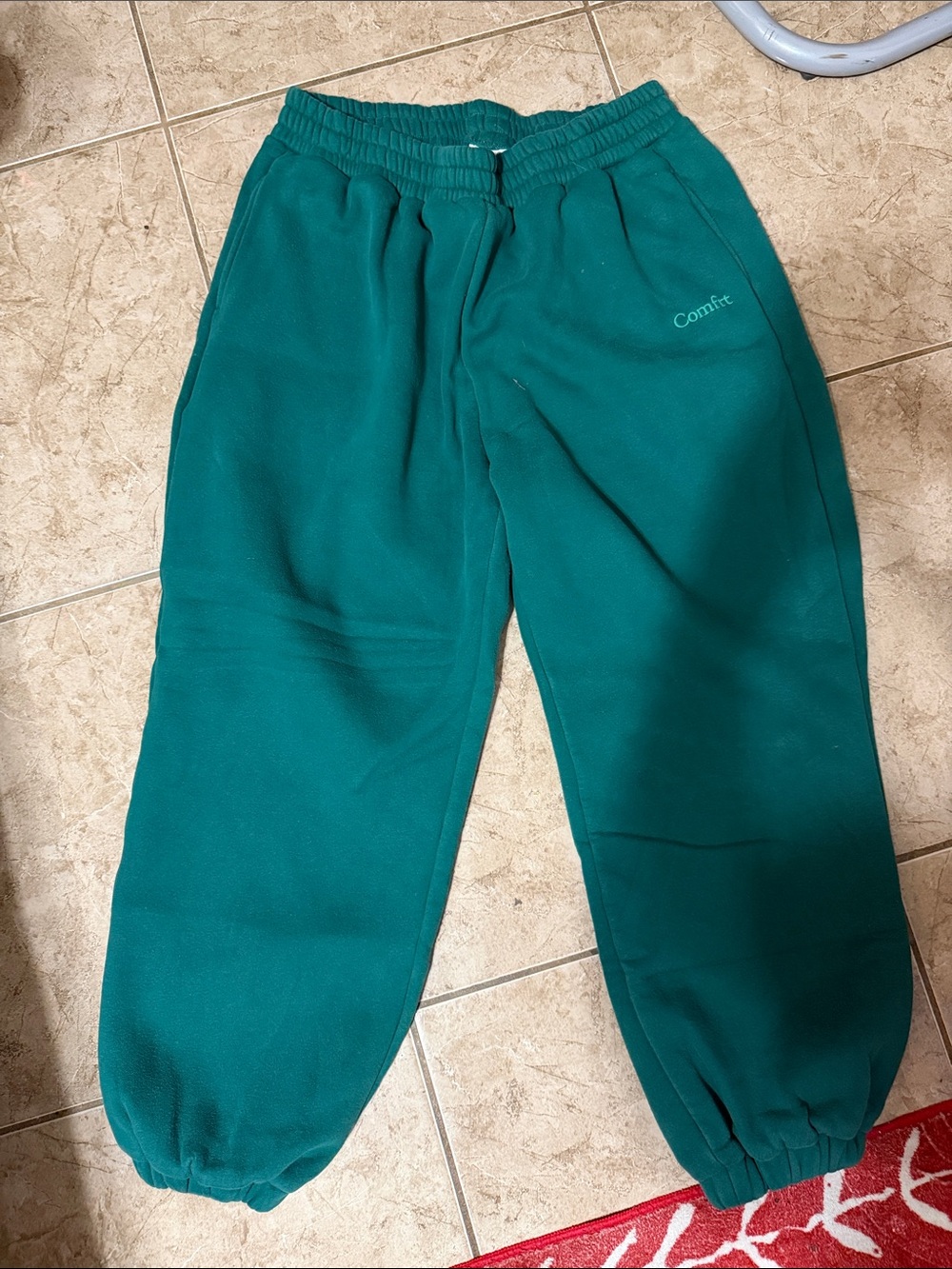 Comfrt jewel tone green sweatpants XXL